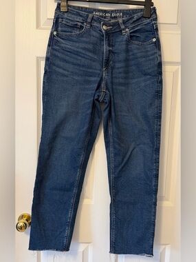 American Eagle Dark Indigo Momo Straight Leg Jeans